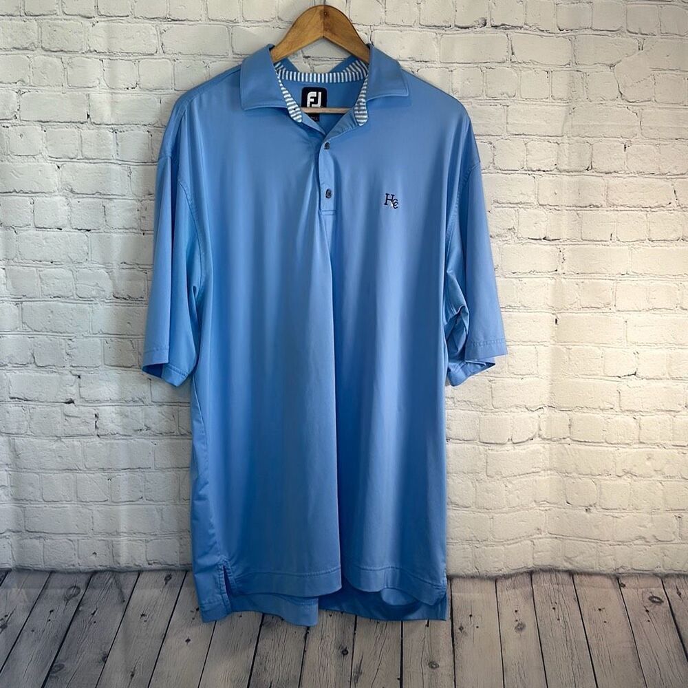 FootJoy Mens Blue Golf Polo size XL Short Sleeve LOOK